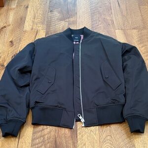 MNG Woman’s Black Bomber Jacket Size XS